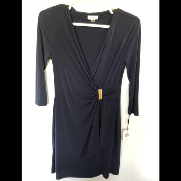 Calvin Klein Dresses & Skirts - Calvin Klein Navy Dress Size 12 NWT